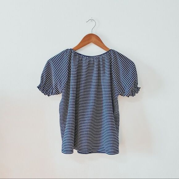 Madewell Texture & Thread Peasant Top in Stripe - Picture 7 of 8